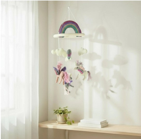 Rainbow Unicorn Nursery Mobile