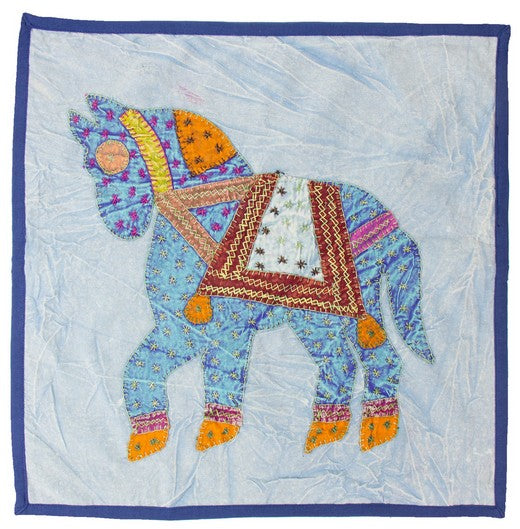 Upcycle Horse Patchwork Pillow Case