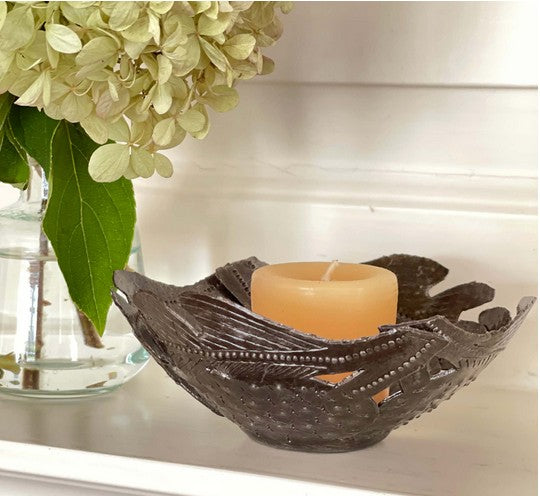 Fruit on Vine Metal Bowl