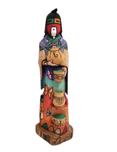 White Chin Kachina Doll