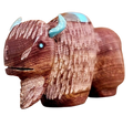 Cedar Wood Buffalo Sculpture